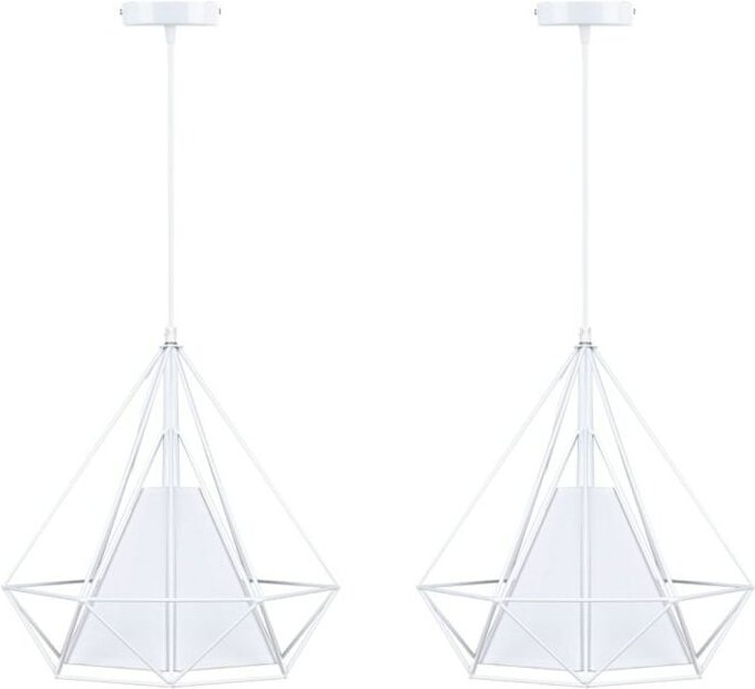 Konsimo - acos 2er Set Hängelampen im skandinavischen Stil , Weiß