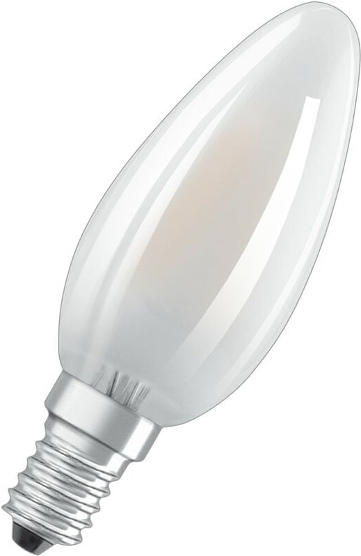 Osram - Filament led Lampe mit E14 Sockel, Warmweiss (2700K), Kerzenform, 4W, Ersatz für 40W-Glühbirne, matt, led Retrof...