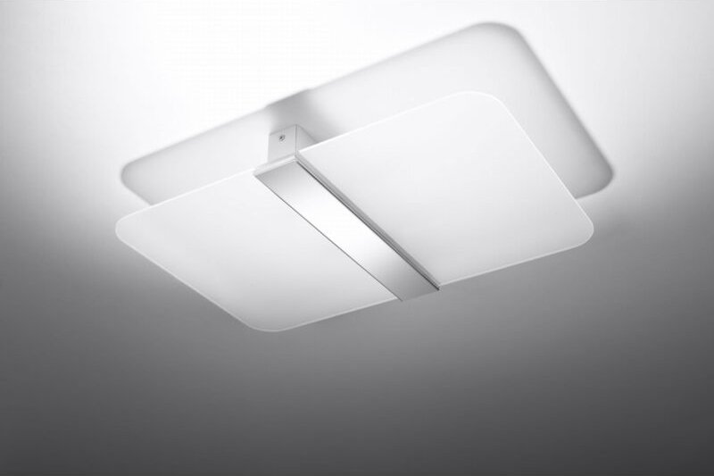 Ledbox - Sollux Lighting Azalia Dekorative Unterputz-Deckenleuchte, Weiß, Chrom, 2x G9