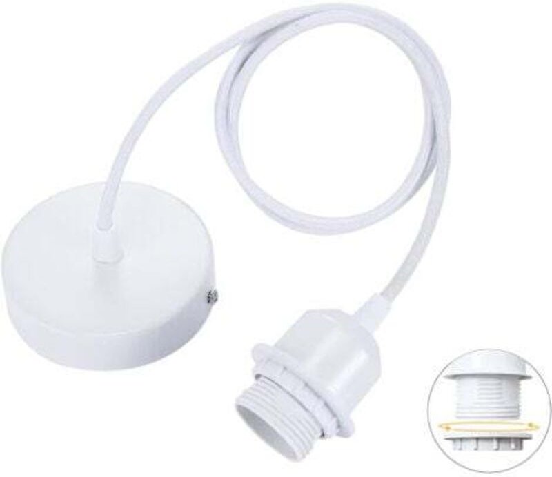 E27 Pendelleuchtenfassung, E27 Hängelampenzubehör, E27 Hängelampenzubehör mit 1 m Kabel, für Bar, Café, Bekleidungsgesch...