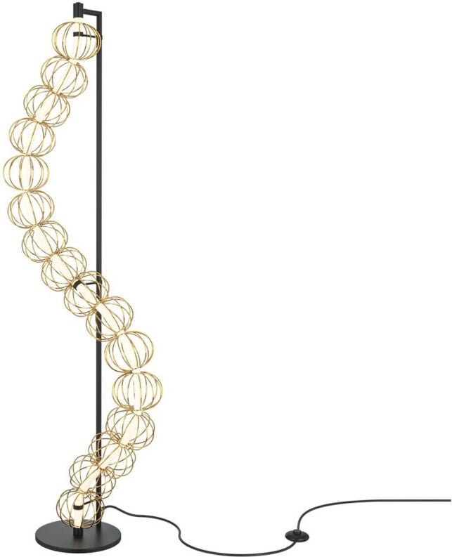 Maytoni Golden Cage Moderne integrierte LED-Stehleuchte Gold 3000K 3000lm