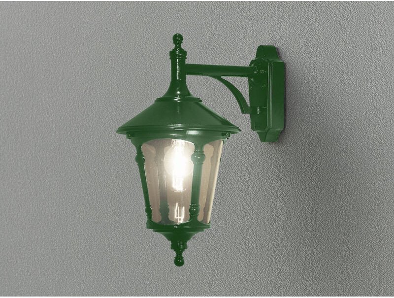 Konstsmide - Außenwandleuchte virgo Laterne hängend Aluminium Grün, Höhe 44cm