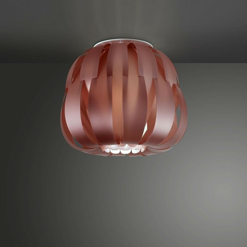 Linea Zero - Rosa Metalldeckenleuchte Cm. 42 x 33 Std