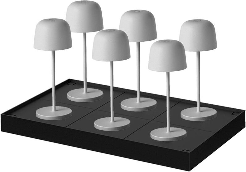 Mini Tischlampen 6er Set Mit Ladestation SOPHIA h20cm