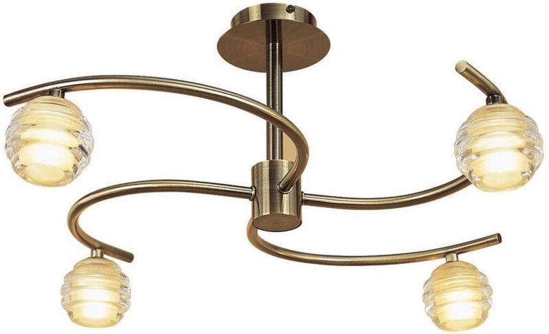 Inspired Mantra Sphere Semi Flush 4 Light G9, Antikmessing