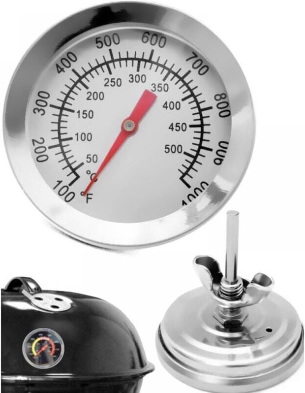 Thumbnail - Analoges Kochthermometer – temperaturbeständig – für bbq, Grill, Pfannen, Dutch Oven, Smoker – von 10 °c bis 500 °c