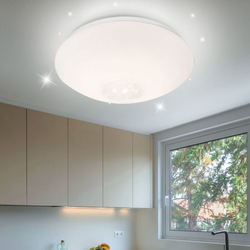 Globo Lighting - Deckenleuchte Lampe Kristallleuchte Schlafzimmerlampe Wohnzimmer, Kristalldekor Sternenhimmel Effekt, w...