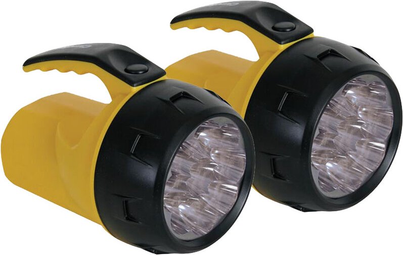 2er Set Handscheinwerfer mit hellen LEDs, wetterfeste Arbeitsleuchten