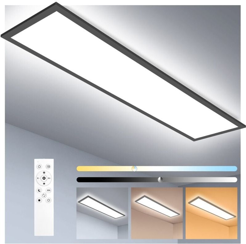 Led Deckenleuchte rgb Schwarz Dimmbar Mit Fernbedienung