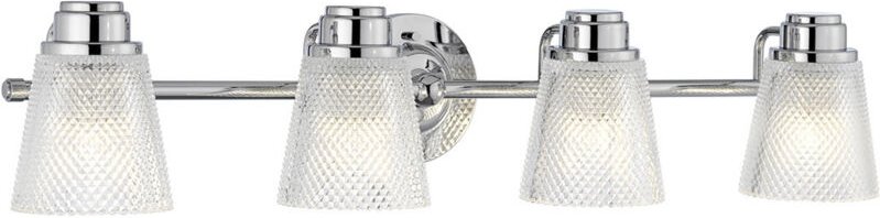 Hudson 4-flammige Wandleuchte Chrom poliert IP44