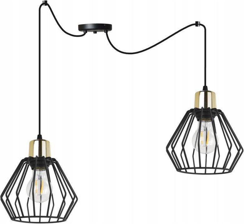 Hängelampe, Deckenleuchter, Drahtschirm, LED