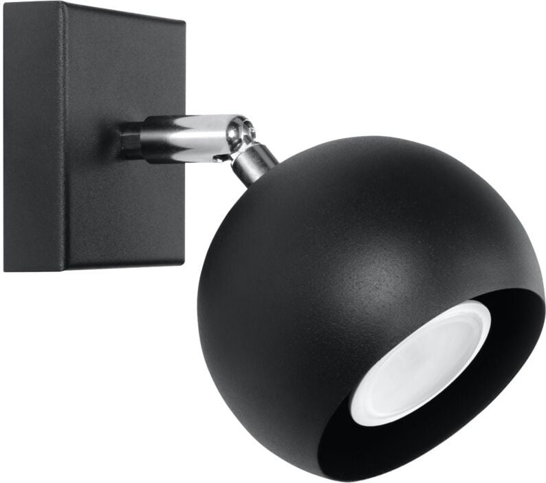 Sockel-Wandleuchte 1 GU10 Schwarz LUMILO 04.199.43