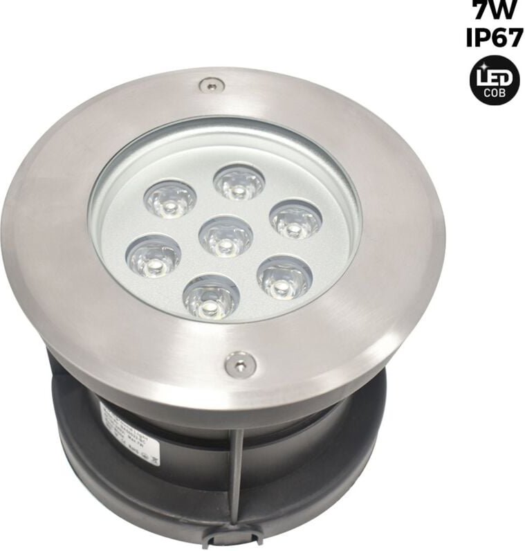 LED-Bodeneinbaustrahler - Warmweiß - Ø 15cm - IP67 - 7W - 220v