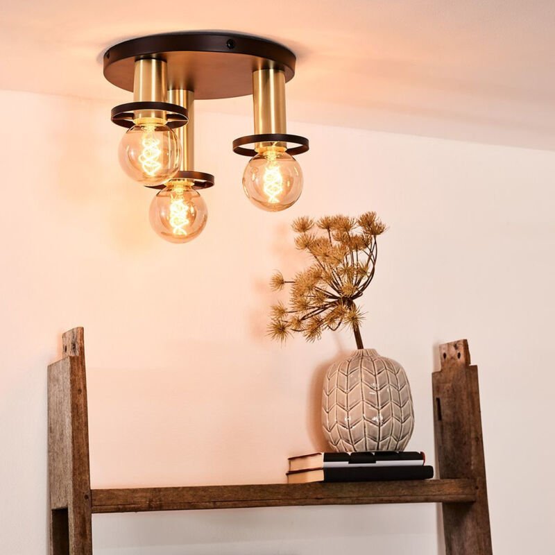 Lucide - anaka - Deckenleuchte - ø 30 cm - 3xE27 - Schwarz