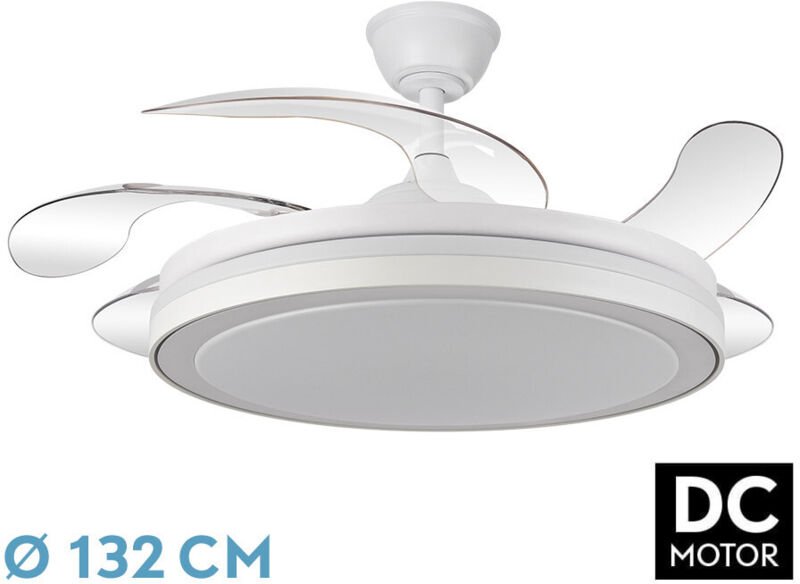Fabrilamp - Lüfter Dc Esparta Maxi 80w 11270lm White 132d 5asp 3000-4000-6000k Fernbedienung+Timer+Speicher