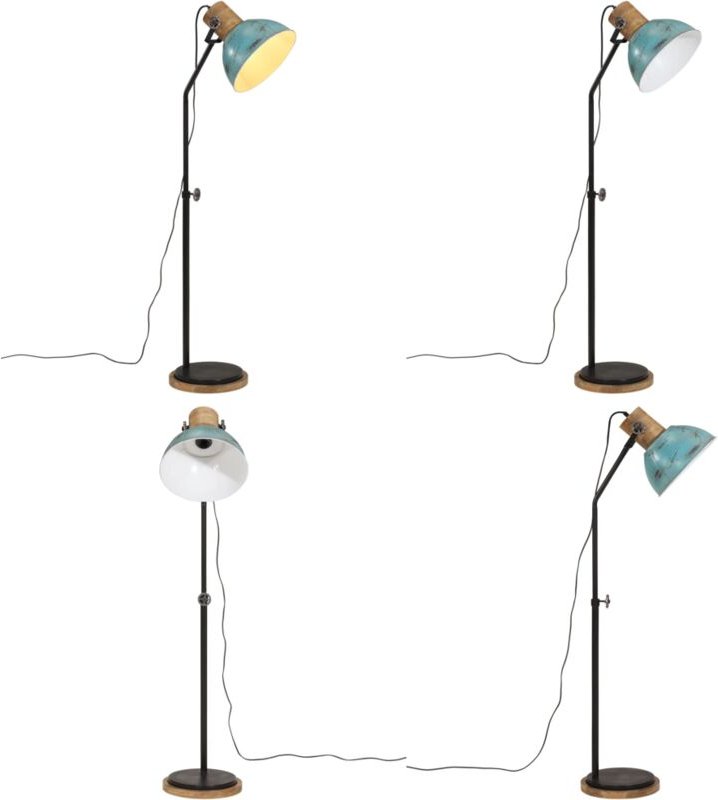 Stehleuchte 25 W Blau 30x30x100-150 cm E27 - Industrielampen - Stehlampe - Wohnraumleuchte - Esszimmerlampe - Büroleucht...