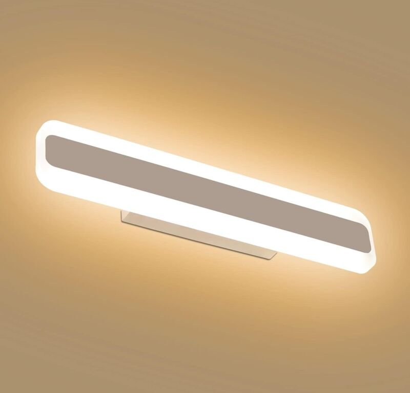 Vtizikl Lampe pour Miroir LED Salle de Bains 40CM 3000K Blanc Chaud, Eclairage Salle de Bains 15W, Applique Salle de Bai...
