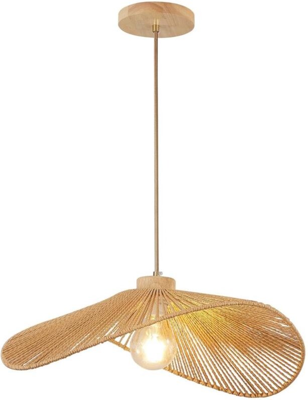 4er Set Handgefertigte Boho Pendelleuchten Modern, Natürliche Hängelampen für Dekoration und Beleuchtung in Wohnräumen