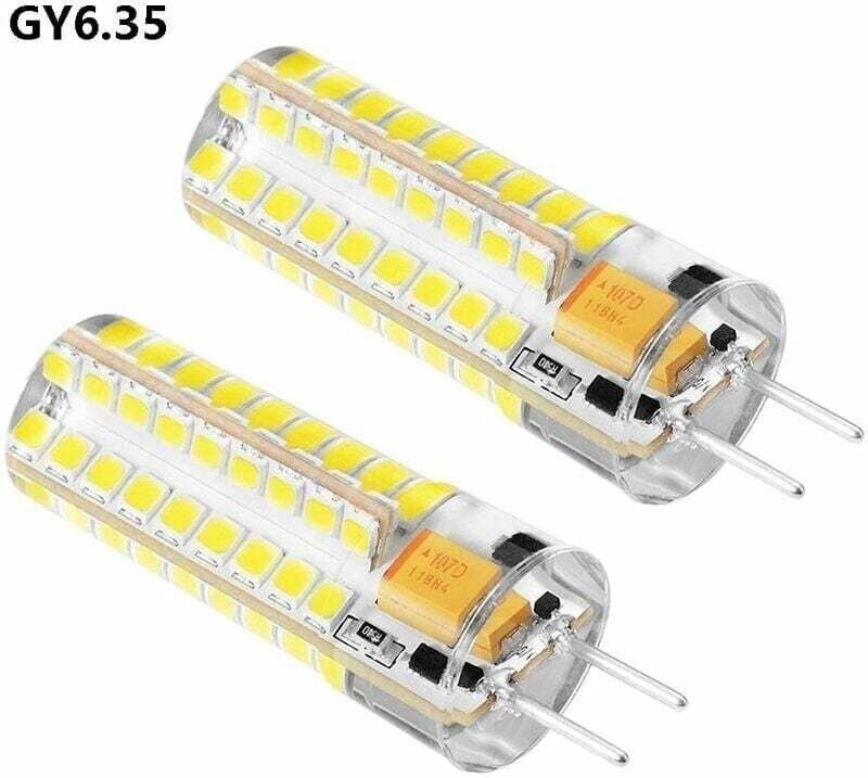 GY6.35 LED-Lampe, G6.35 LED 12V, Ersatz für Halogenlampe 7W 50W, reinweiß 6000K, 360° Abstrahlwinkel, für Schrankbeleuch...
