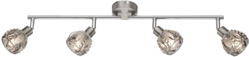 Globo Lighting - led Decken Lampe Wohn Ess Zimmer Kristall Glas Strahler Licht-Schiene Spot verstellbar