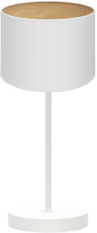 Fabrilamp - Tischleuchte tania 1xe14 weiß/weiß/helles Holz 42x17x17 cm