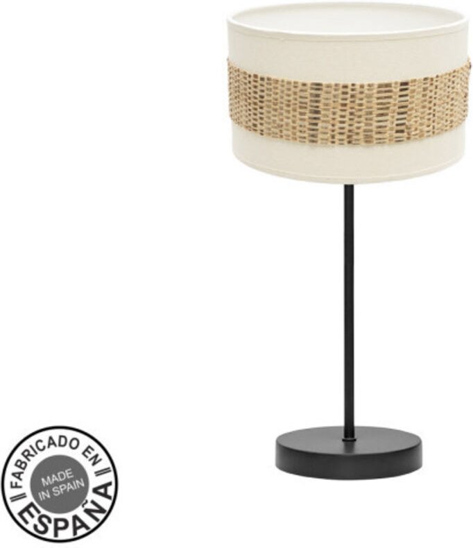 Fabrilamp - Kleine Tischlampe nicaragua 1xe14 schwarz/weiss/natur 43x17x17cm