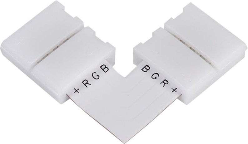 Thumbnail - RGB-LED-Streifenverbinder, 4-polig, L-förmige Adapter, Verbinder für 5050-Leuchten, Wandecke, kompatibel mit 10-mm-Strei...