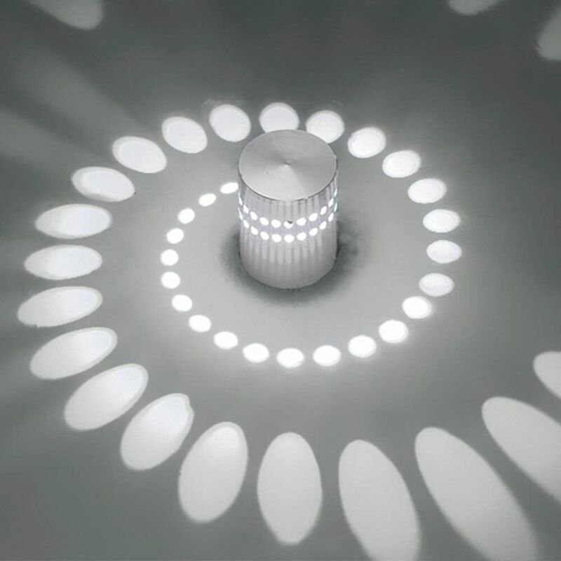 Wandleuchte Inne Modern Wandlampe LED Weiß Aluminium Scheinwerfer Wandleuchte - 3W Kaltweiss