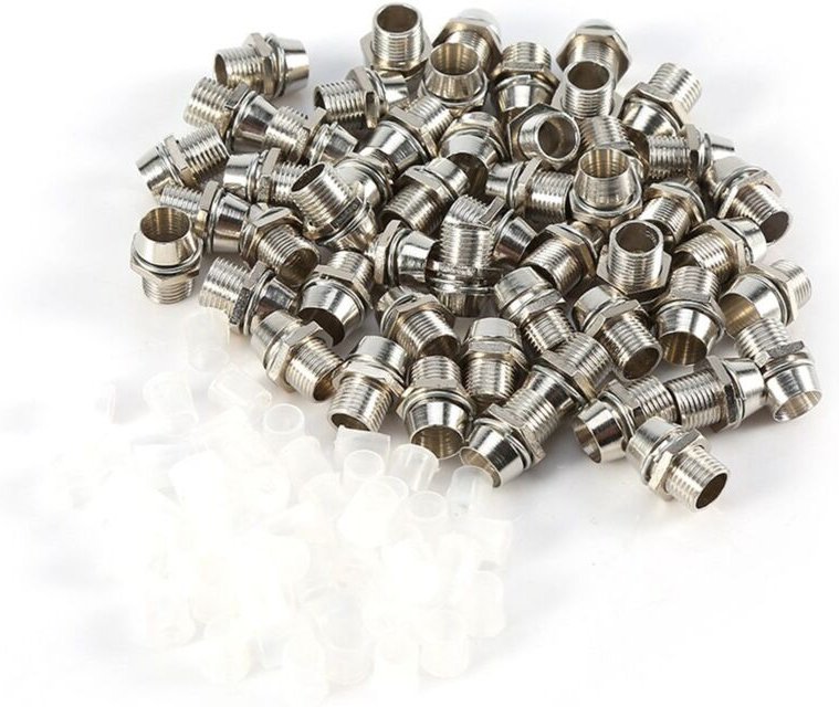 50 silberne 5-mm-LED-Fassungen für Anzeigetafeln, 8-mm-Gewinde