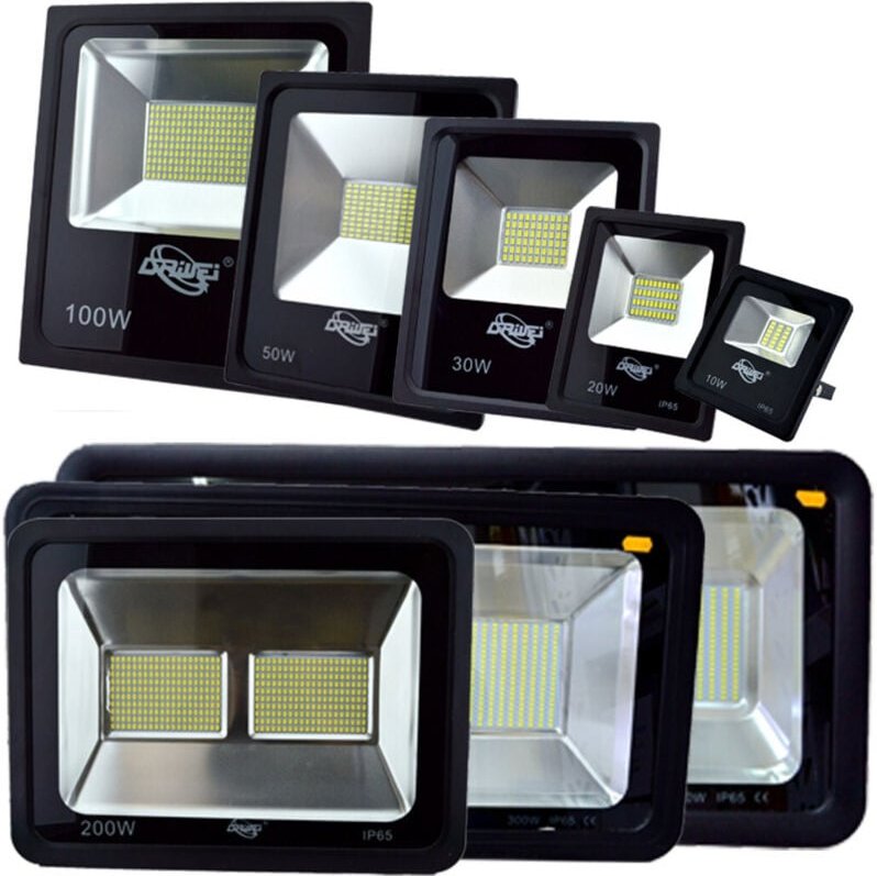 Trade Shop - LED-Strahler, superhell, weißes Licht, wasserdicht, für den Außenbereich, schmal, IP66 -