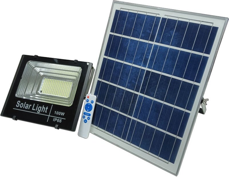 TALOX LED-Solarstrahler mit Fernbedienung 100W
