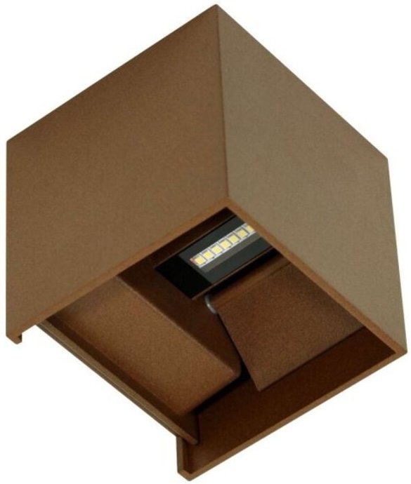 IP54 6,8 w Corten-LED-Wandleuchte mit verstellbaren Lamellen 4000 k