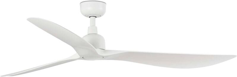 Faro Outwood Großer Deckenventilator mit 3 Flügeln, mattweiß, IP44