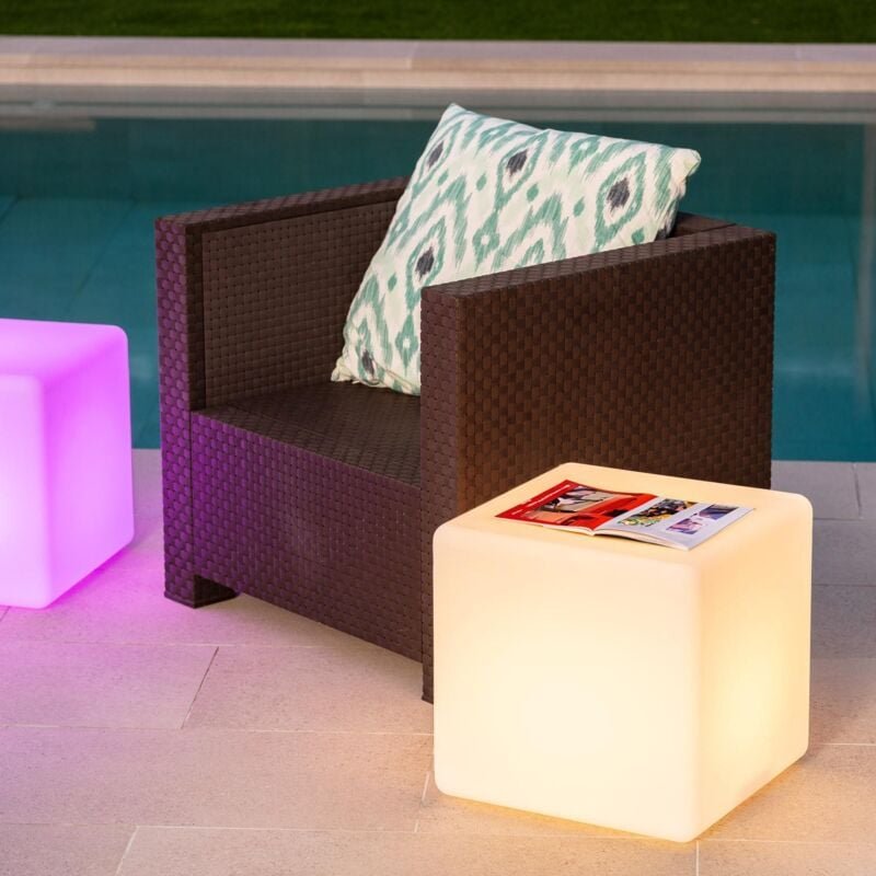 Ledkia - LED-Würfel rgbw Wiederaufladbar 400 mm