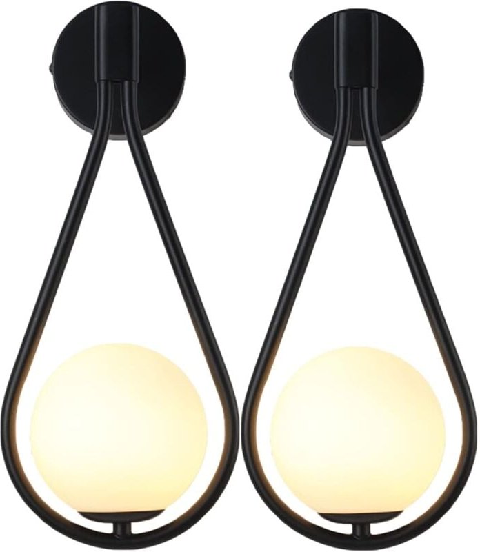 5 W LED-Glaskugel-Wandleuchte, Glas-Wandleuchte, Kugel-Wandleuchte, Art-Deco-Wandleuchte, Vintage-Lampe, Glaskugel-Wandl...