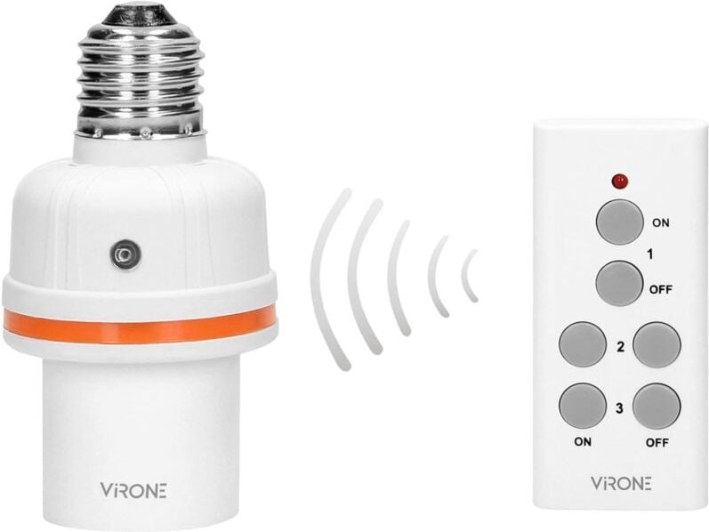 RS-6 Connected Socket Fernbedienungsbirne E27-Sockel, 1 Fernbedienung, 1 Lampenfassung