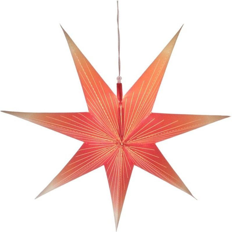 Buri - led Weihnachtsstern 60cm rot weiß Adventsstern Leuchtstern Weihnachtsdeko Deko - rot