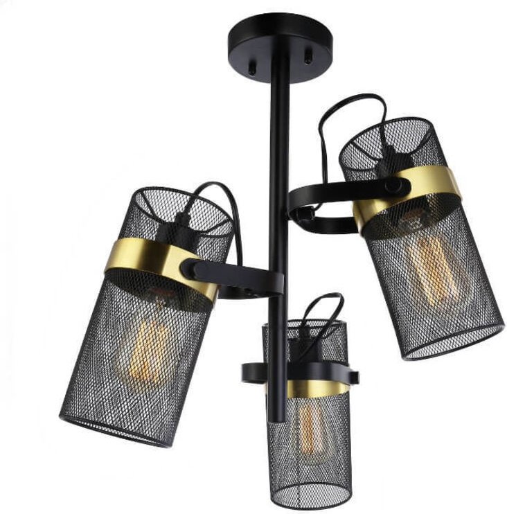 Home Deluxe - Deckenleuchte lamba - Schwarz/Gold Hängelampe Deckenleuchte Pendelleuchte Blendfrei