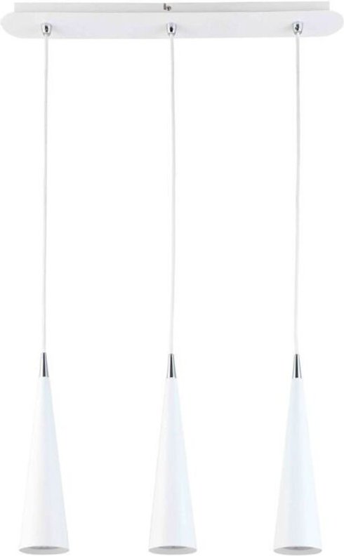 Pietro wh - Moderne hängende Pendelleuchte White 3 Light mit weißer Schatten-LED, GU10 - Italux