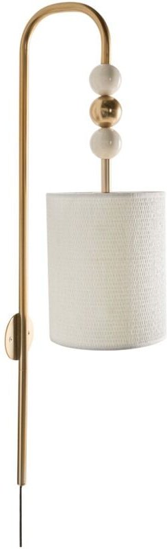 Wandlampe LOKY Metall Messing / Beige