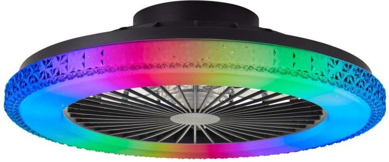 Thumbnail - Led Deckenleuchte mit Ventilator Badria ø 49 cm 40 w schwarz Deckenlampen & Kronleuchter - Brilliant