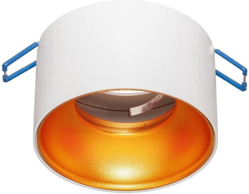 Thumbnail - Trade Shop Traesio - Trade Shop - runder weissgold-spotlight-halter einbau 70 mm gipskarton led-lampen GU10 GU5.3 -