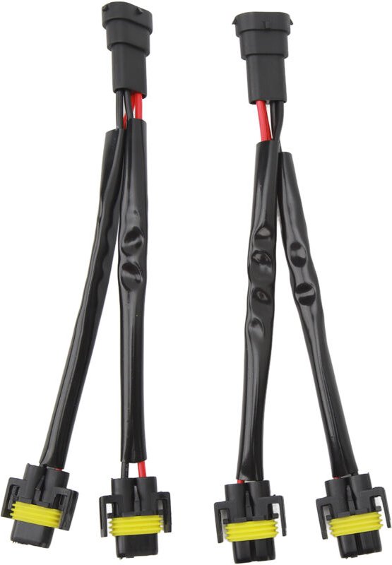 2-Wege-Scheinwerfer-Splitterkabel, 2 Stück, Anti-Aging-Kupferkern, Stecker auf Buchse, H11 H8 H9, Verlängerungskabelbaum...