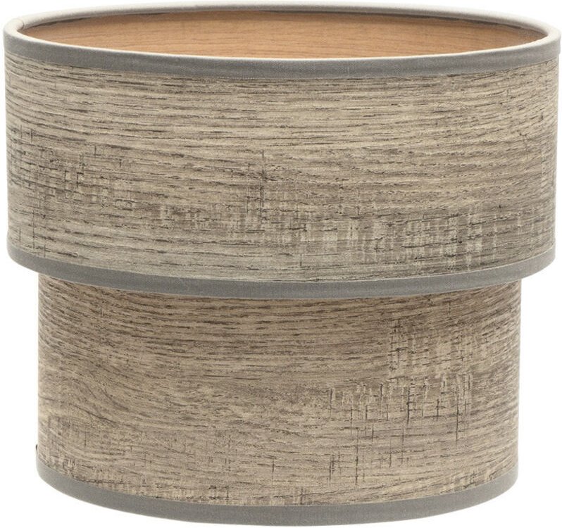 FABRILAMP --Lampenschirm de Tisch de graues Holz doppeltes Lächeln E14 (18 x 16 x 16 x 16 cm)