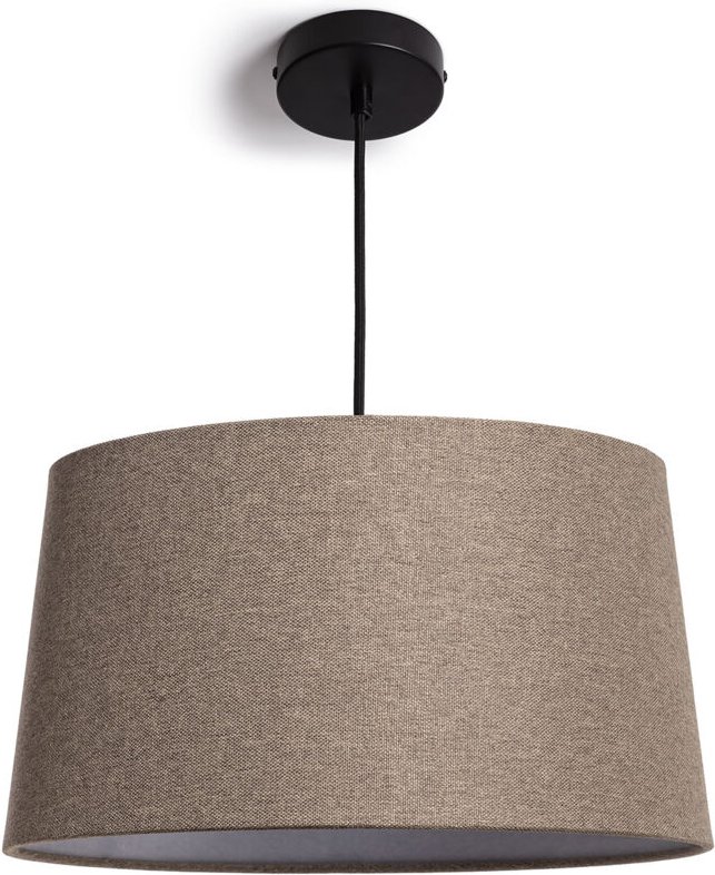 Efectoled - Pendelleuchte Leinen Trude Grau