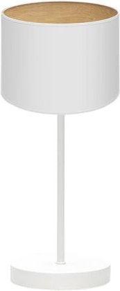 Fabrilamp - Tischleuchte tania 1xe14 weiß/weiß/helles Holz 42x17x17 cm