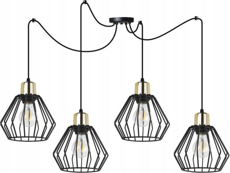 Hängelampe, Deckenleuchter, Drahtschirm, LED