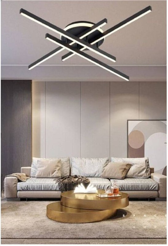 Trade Shop Traesio - Trade Shop - LED-Deckenleuchte 45W schwarz deckenlampe licht 6500K 4000K 3000K PN-21N -