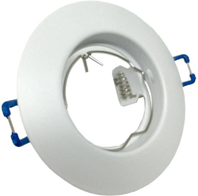 Trade Shop Traesio - Trade Shop - fester einbau-strahlerhalter runde unterstützung für strahler aluminiumlampe P32 - Wei...