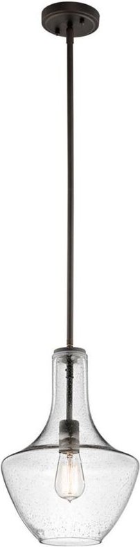 Kichler - Elstead Everly - 1 Light Small Dome Deckenpendelleuchte Bronze, E27